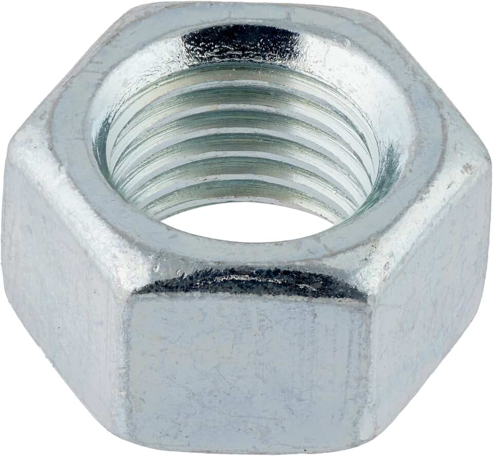 3/8"-24 (100 Pack) Grade 2 Hex Nuts, Fine Thread, Zinc, Industrial/Commeical Grade ASME B18.2.2 by Makers Bolt