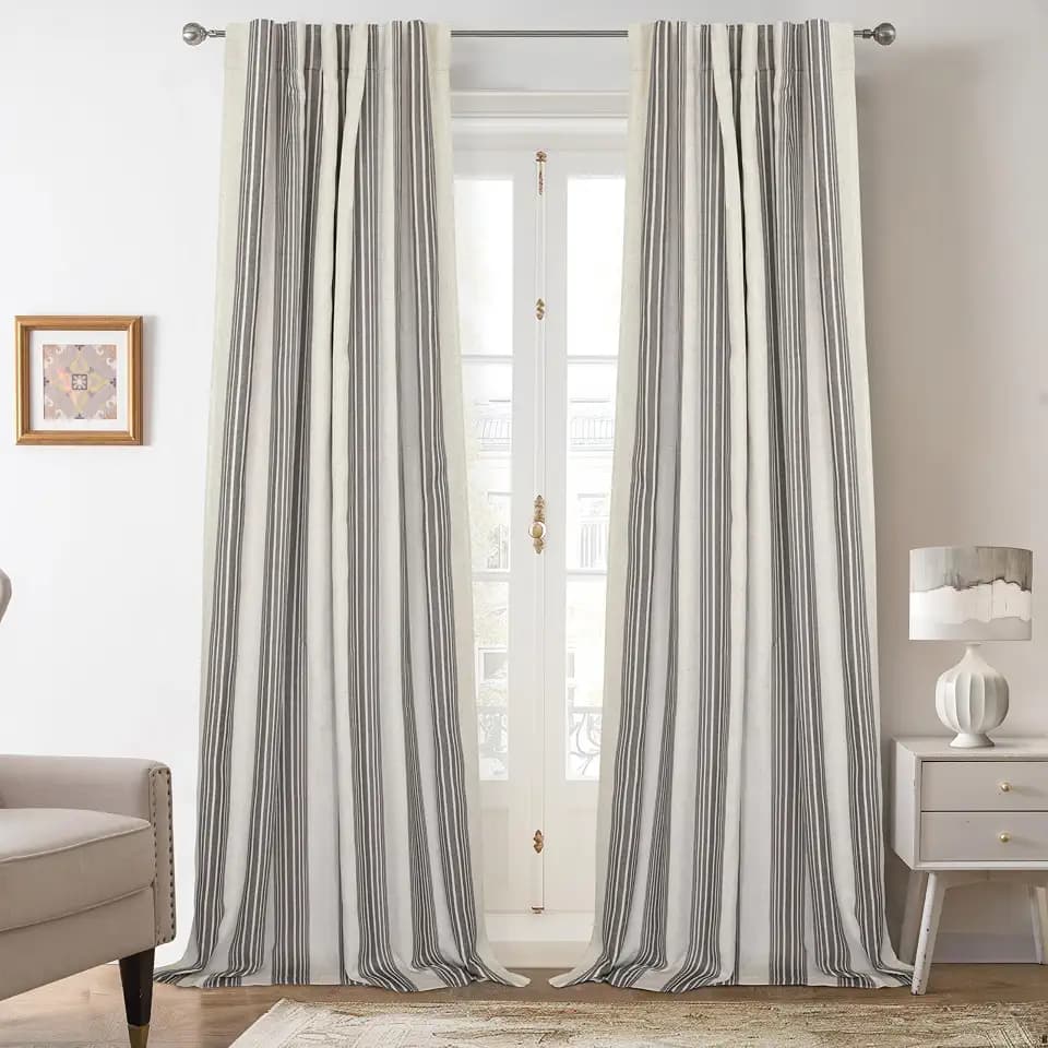 DriftAway Chris Blackout Curtain 2 Panels Back Tab, W52xL96, Gray