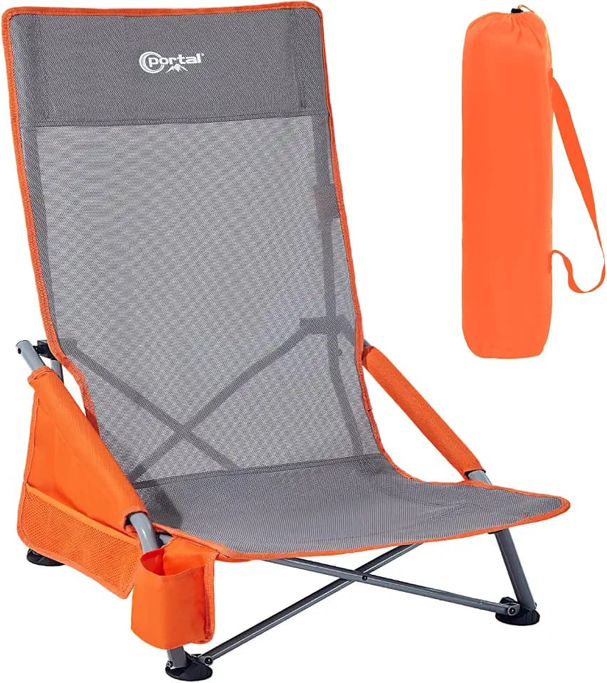 Portal High Back Beach Chair for Adult, 350Lbs Weight Capacity Sand Chair