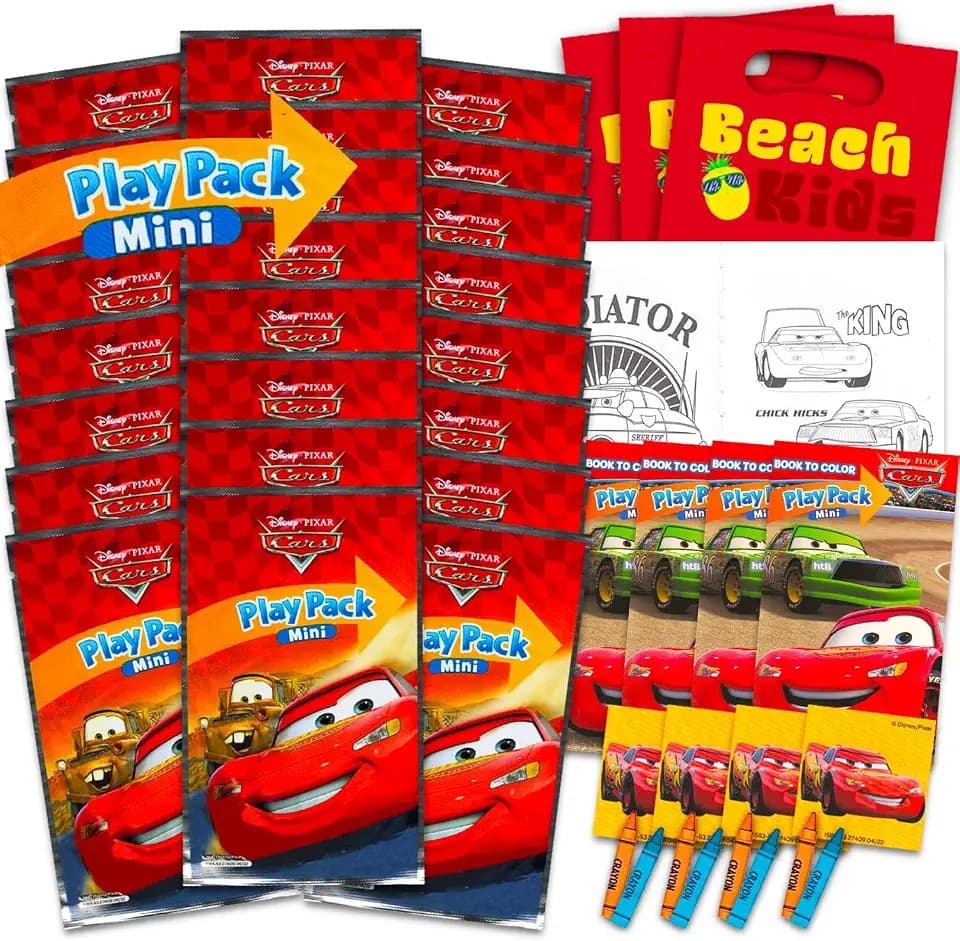 Disney Cars Party Favors for Kids Bundle - Bulk 24 Mini Activity Packs