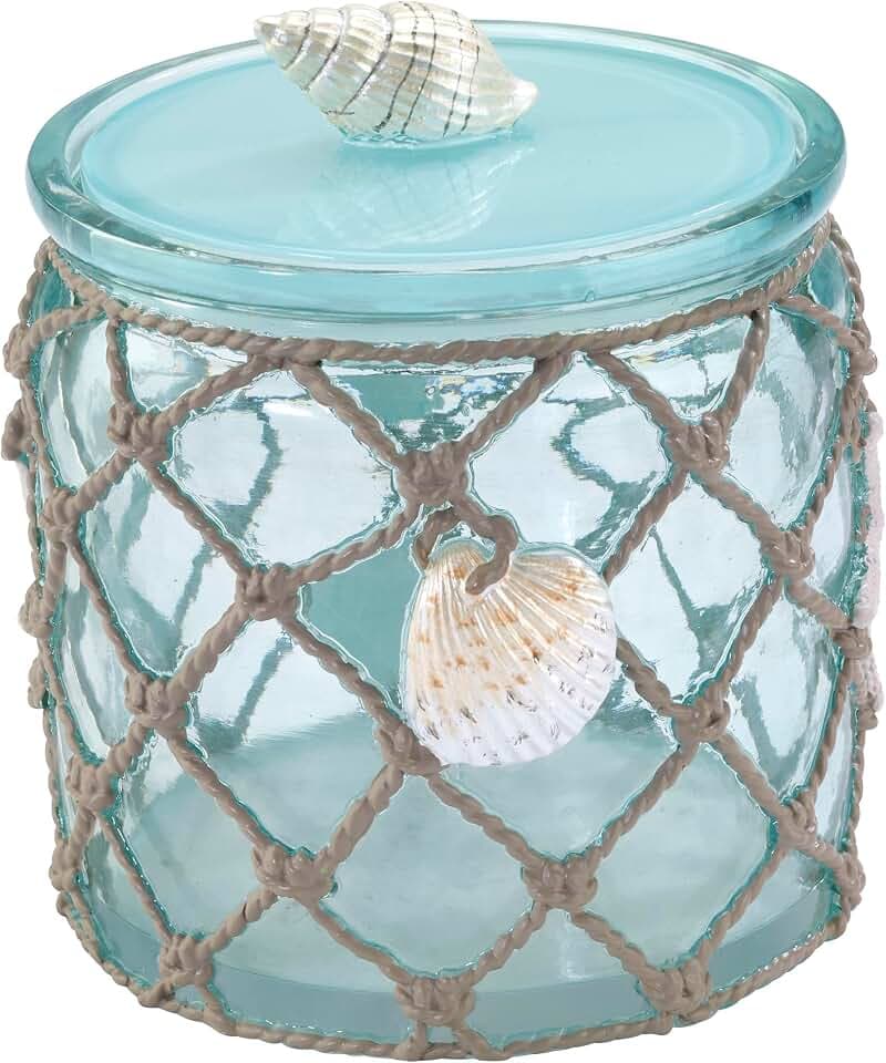 Avanti Linens - Covered Jar, Bathroom Storage for Q-Tips & Cotton Balls