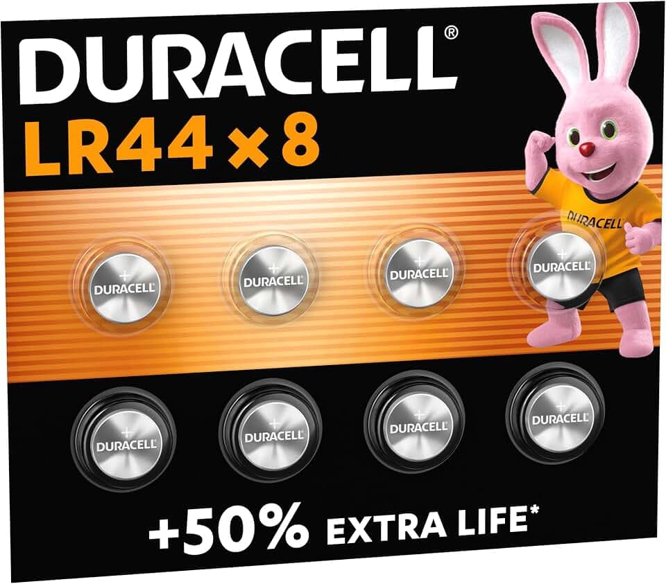 DURACELL LR44 Knopfzellen Batterie (8 Stück) 1.5V, A76/V13GA/76A