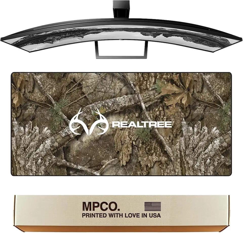 MPCO. APX with Logo Gaming Desk Pad, 36" x 17" Duraglyde Fabric Desk Mat