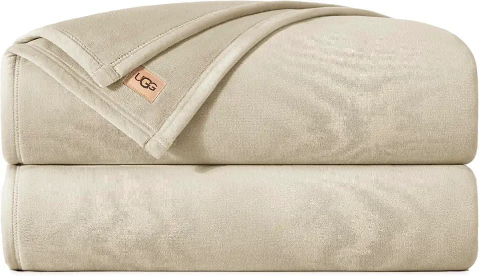 UGG Coco Queen Bed Blanket, Cozy Fleece, 90" x 92", Shoreline (Shoreline)