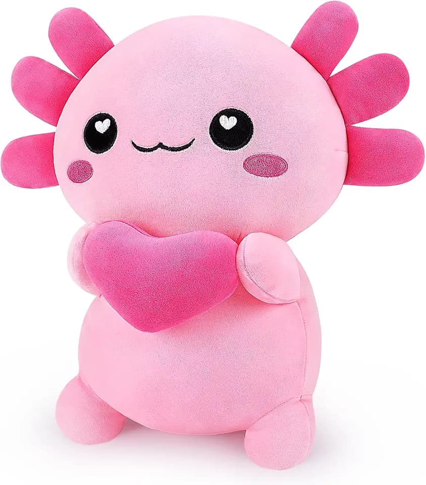 Achwishap Axolotl Plush, 14” Pink Axolotl Stuffed Animal, Gifts for Girls