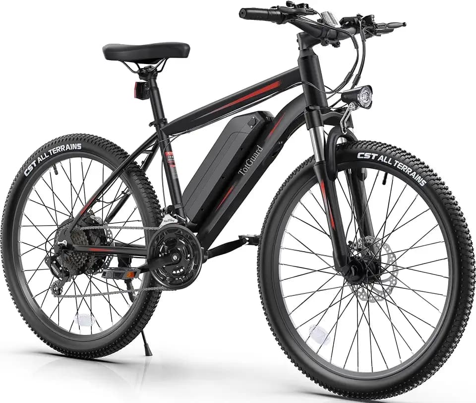 TotGuard Electric Bike, 27.5" Electric Bike for Adults 500W Motor Ebike Adult Electric Bicycles Electric Mountain Bike,48V 499WH Removable Battery,21S Gears,Lockable Suspension Fork