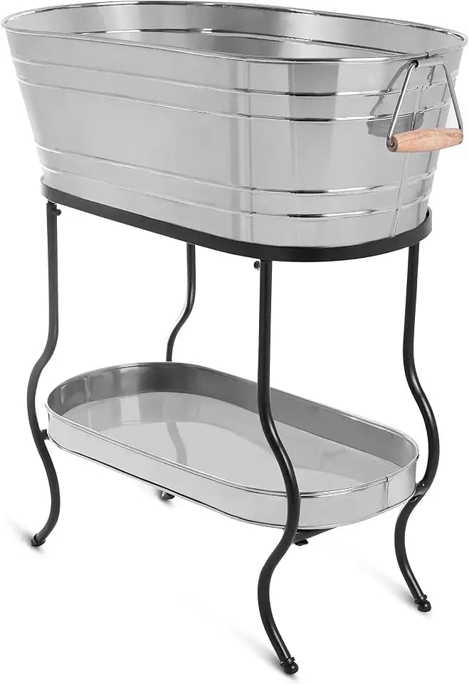 BIRDROCK HOME Large Beverage Tub with Stand, 28.5”