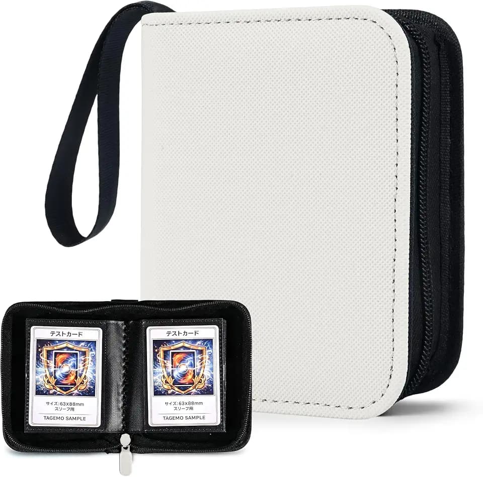 Mini Trading Card Binder Album, 1 Pocket Card Binder with 20 Double-Sided Pages 40 Pockets, Side Loading Small Card Binder for Trading Cards, Single Card Holder Book for Collectors and Kids