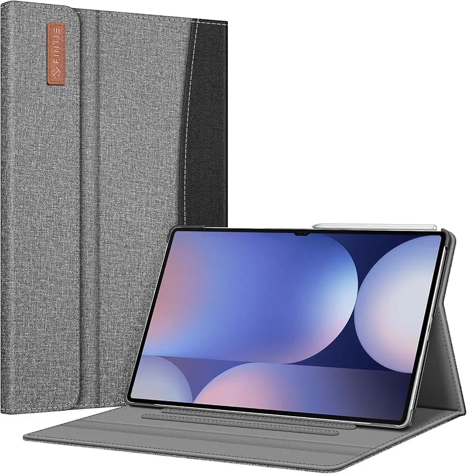Fintie Hülle für Samsung Galaxy Tab S10 Ultra/S9 Ultra/S8 Ultra 14.6 Zoll Tablet, Multi-Winkel Betrachtung Folio Schutzhülle mit Dokumentschlitze und Auto Schlaf/Wach, Dunkelgrau