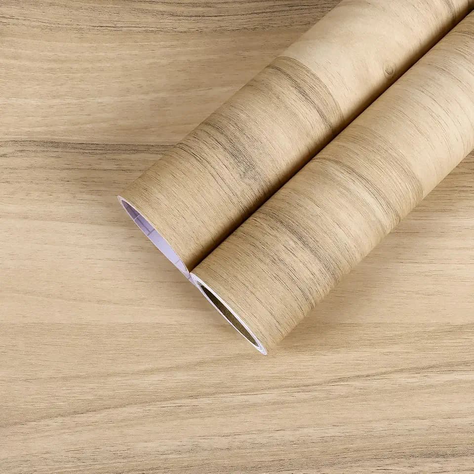 CHIHUT Large Size Wood Grain Contact Paper for Cabinet Shelf Waterproof Light Wood Peel and Stick Wallpaper for Kitchen Bathroom Faux Oak Wooden Wall Paper Self Adhesive Removable Vinyl Film 24"x472"
