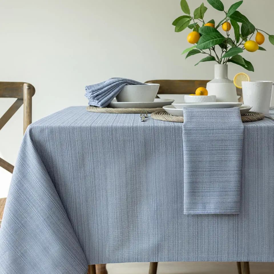 Benson Mills Millennium Tablecloth (Chambray Blue, 60” x 120” Rectangular)
