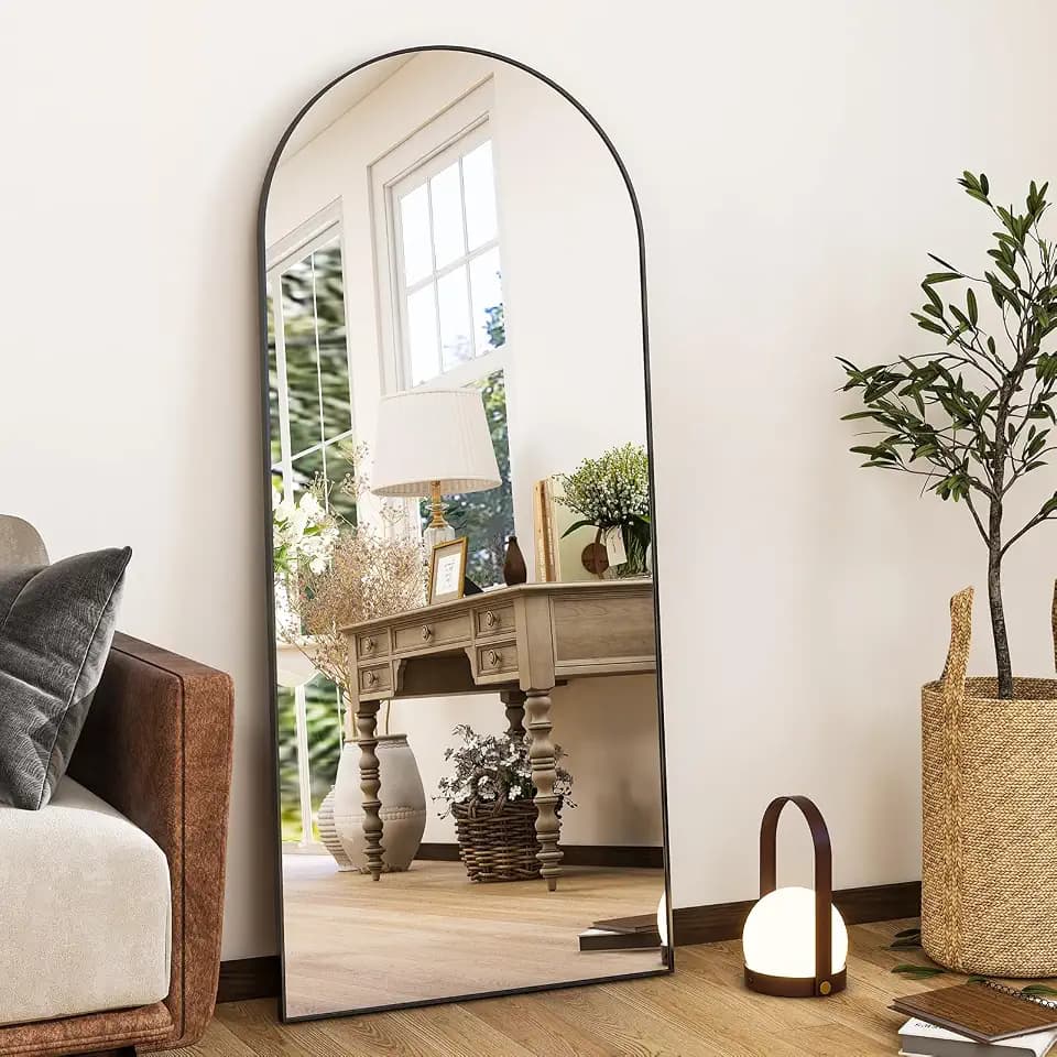 HARRITPURE 56"x21" Arched Full Length Mirror Floor Mirrors