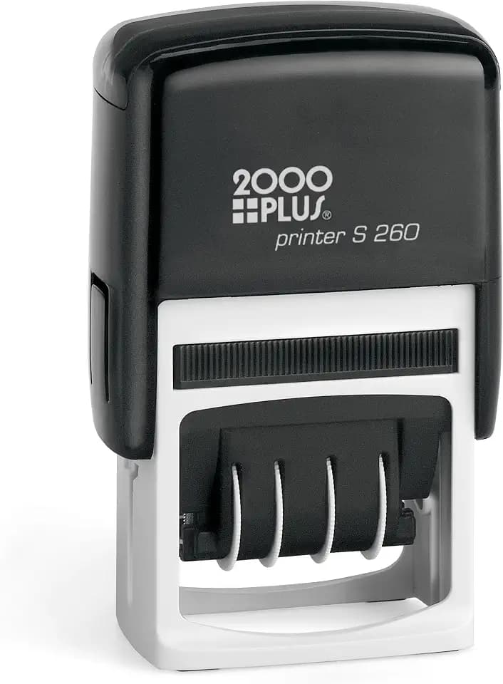 2000 PLUS® 4-in-1 Date Stamp, 15/16" x 1 3/4", Blue/Red