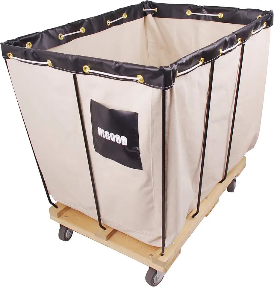 Canvas Basket Bulk Truck,Service Carts 8 Bushel Knock Down Truck, 10.0 cu. ft, 400 lb, 34" L X 22" W X 30.5" H Capacity