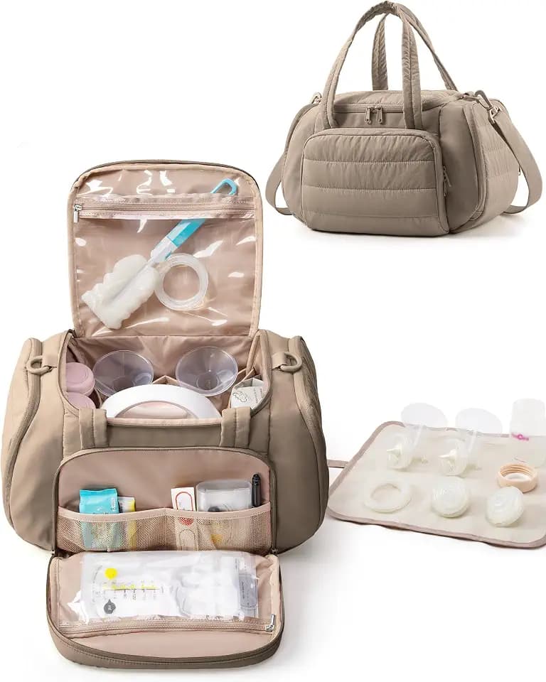 Marscamd Quilted Breast Pump Bag Compatible with Spectra S1 and S2