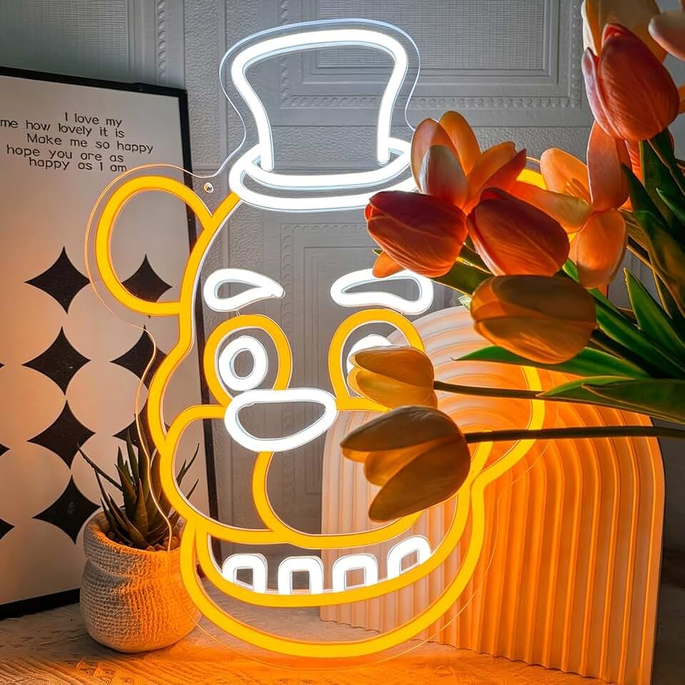 Bear Neon Sign 13.2"x17.1" USB Dimmable Cool Bear LED Neon Light