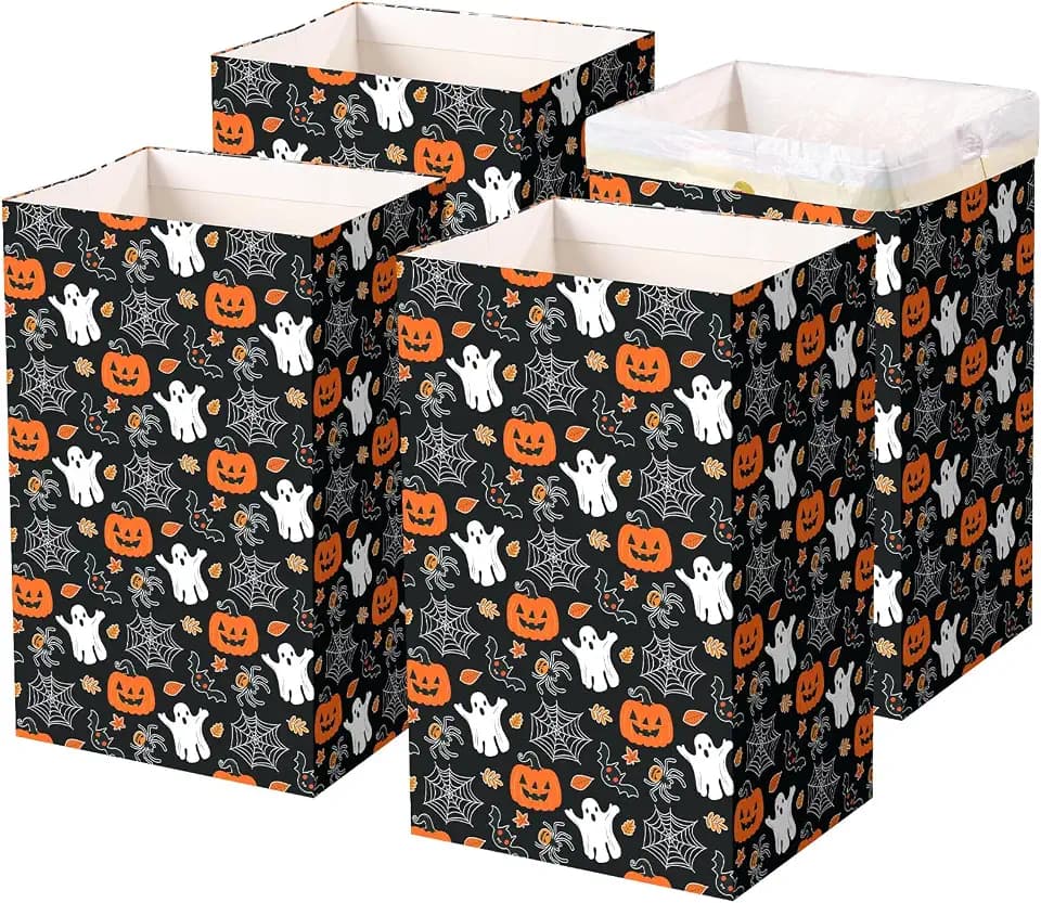 Gersoniel 13 Gallon Halloween Disposable Pop up Trash Cans for Parties