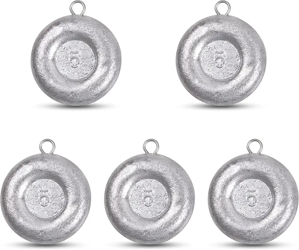 Disc Sinkers Fishing Weights, Coin Sinkers Weights Saltwater Surf Fishing Weights Catfishing Gear Tackle 8oz 6oz 5oz 4oz 3oz 2oz 1oz