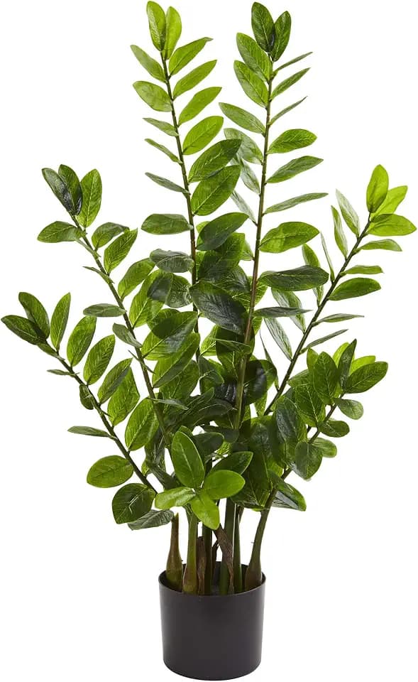 Nearly Natural 3 ft Artificial Zamioculcas ZZ Plant with Nursery Pot