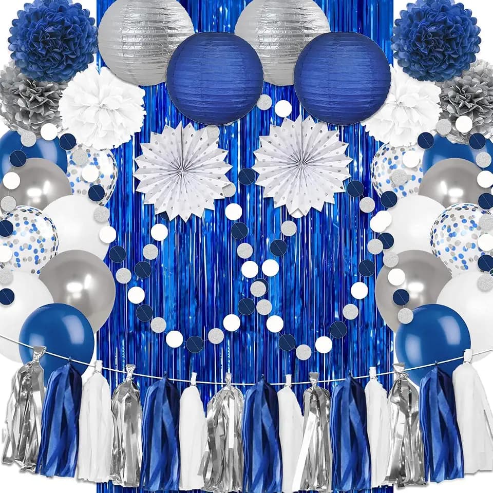 Navy Blue Birthday Party Decorations for Boys Men Happy Birthday