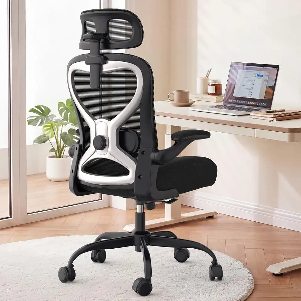 Ergonomic Office Chair for Long Hours and Back Pain, 3.5" Cushion, 330 LBS