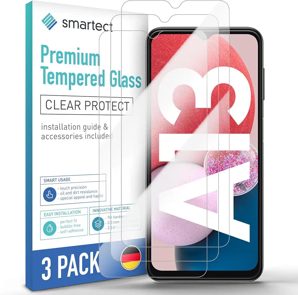 smartect Schutzglas 3 Stück für Samsung Galaxy A13 4G & 5G