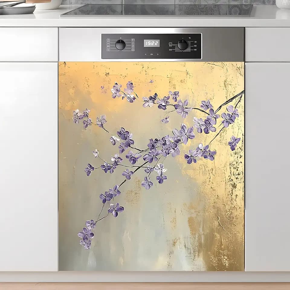Dishwasher Magnet Sticker Cover:Panel Decal Decorative for Kitchen Decoration, 23"x26" Home Appliances Decor Stickers Panel Decor