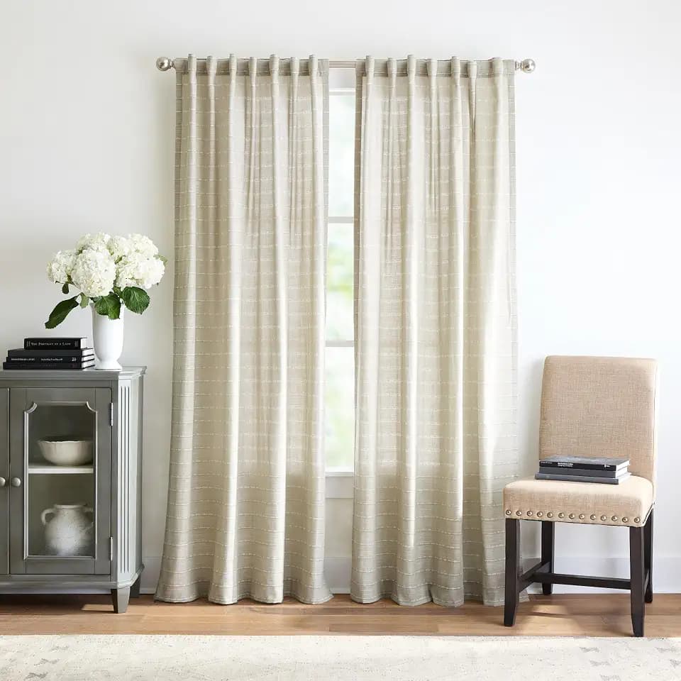 Martha Stewart Ava Window Curtains, 50 x 95 in, Sage Green, 2 Panels