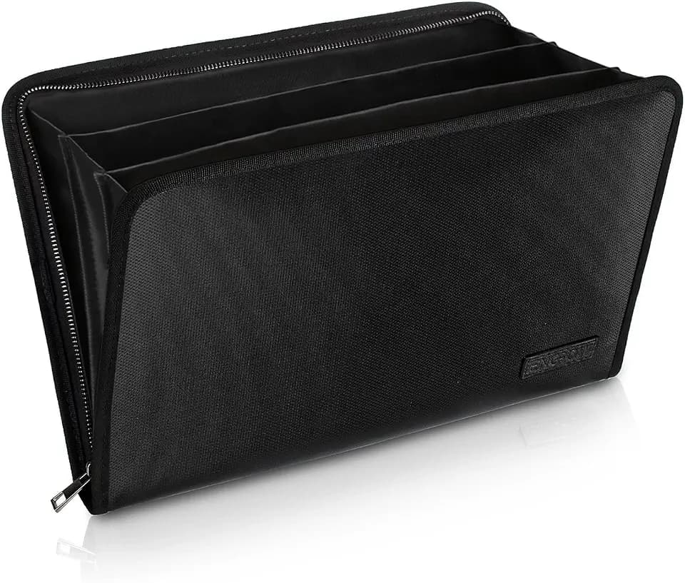 ENGPOW Fireproof Expanding File Folder, 3 Pockets Document Organizer Bag