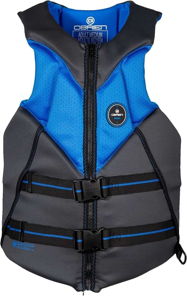 O'Brien Mens Aviator USCGA Neoprene High Performance Life Jakcet for Skiing, Surfing, Wakeboard & PWC