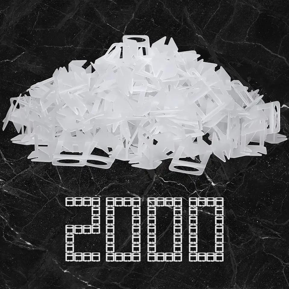 Eunice Tile Spacers 1/8, 2000 Pcs Tile Leveling System Clips