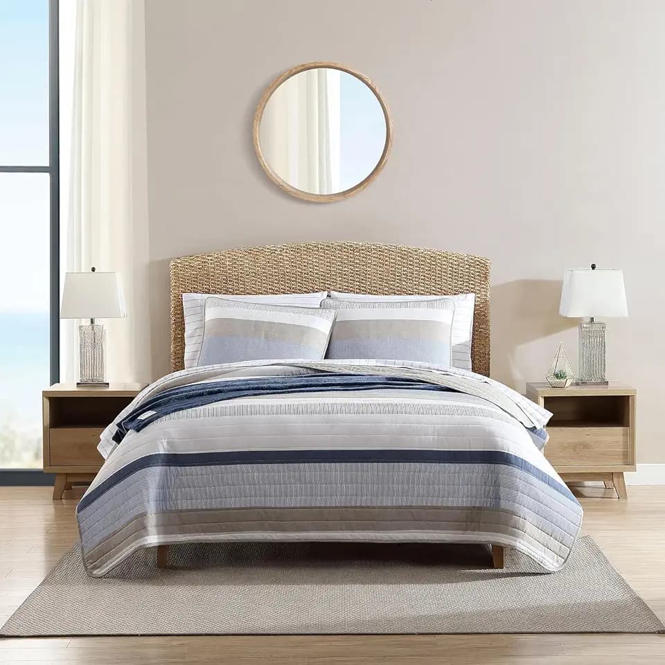 Nautica - King Quilt Set with Shams, Lightweight Bedding