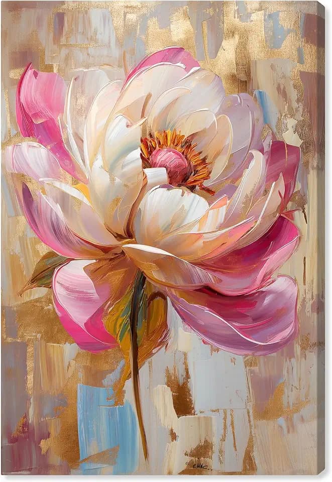 Art Remedy Blossoms of Soft Grace I Canvas Pastel Floral Art, Gallery Wrapped, 24" x 36"