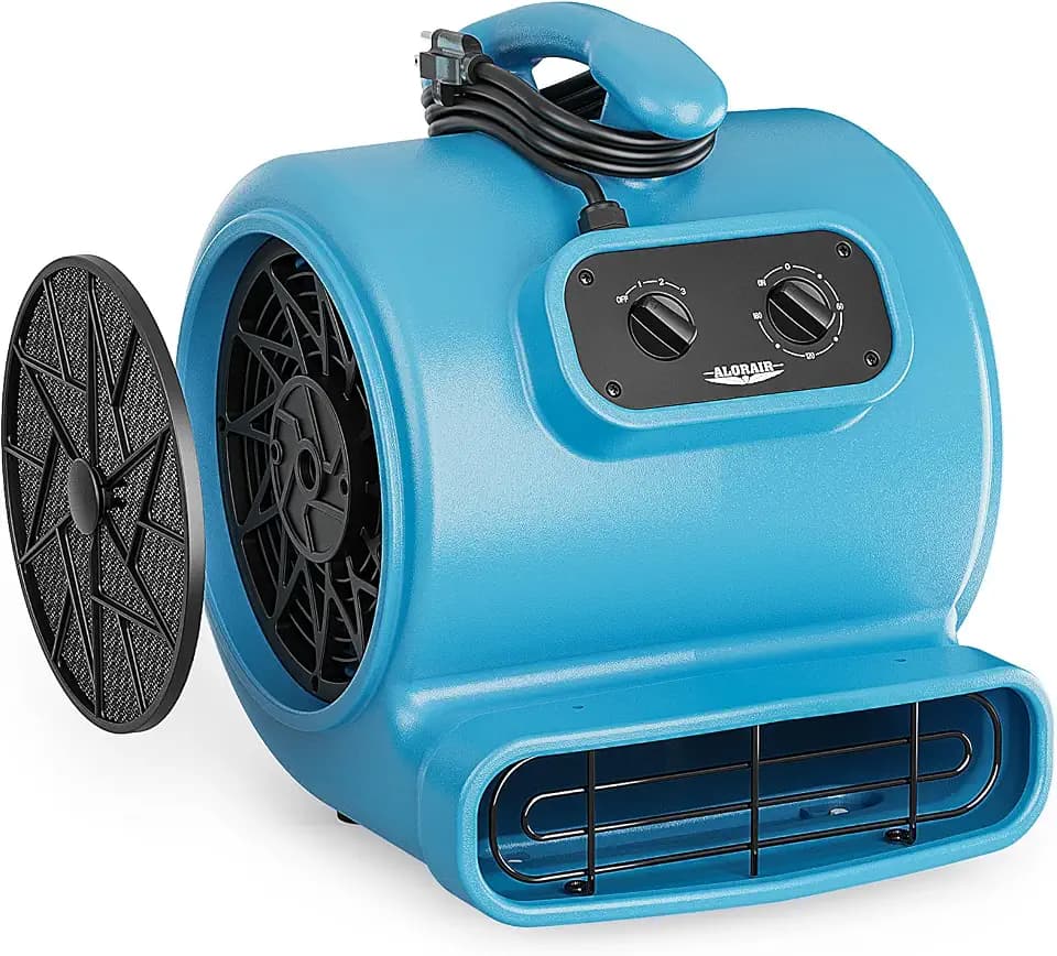 ALORAIR Air Mover 3 Speed Floor Drying Fan 5 Angle Blower Fan - GE2000TF