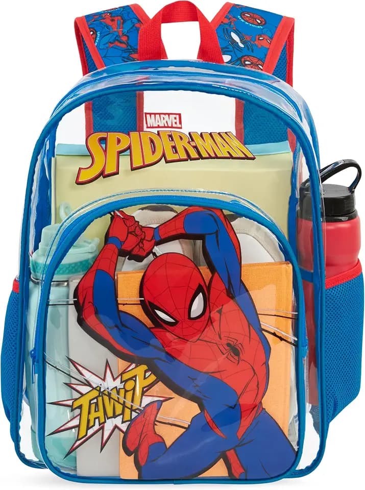 Get Trend Marvel Spider-Man Clear Backpack for Boys for School, Travel