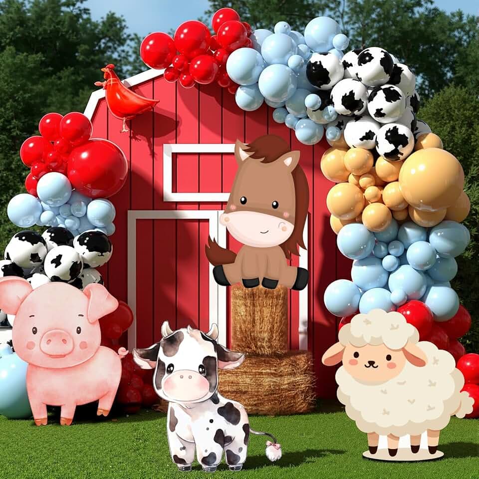 Gemscream 4 Pcs Large Farm Animals Decorations