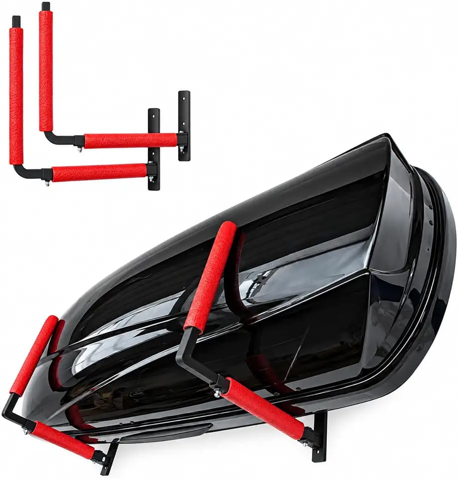 QLS Dachbox Verstellbarer Wandhalter 33-57 cm BOX1 zur Aufbewahrung von Dachkoffer Gartengeräte Skibox Sportgeräte Surfbrett iSUP
