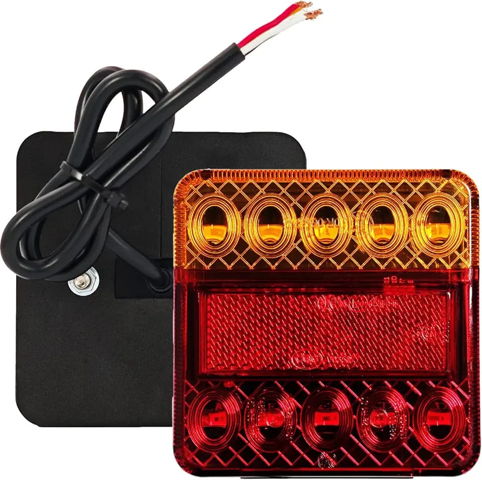 LED Anhänger Rückleuchten 12V Universelle Wasserdichte Rücklicht Anhänger für PKW, LKW, Wohnwagen und Nutzfahrzeuge (2 Pcs Gelb LED Rückleuchten)