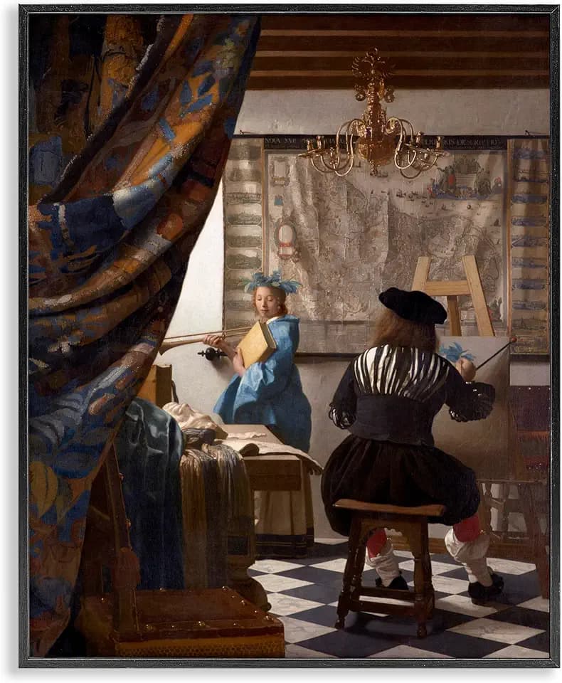 Classical Portrait Allegory, 16 x 20 Inch Framed Giclée Print