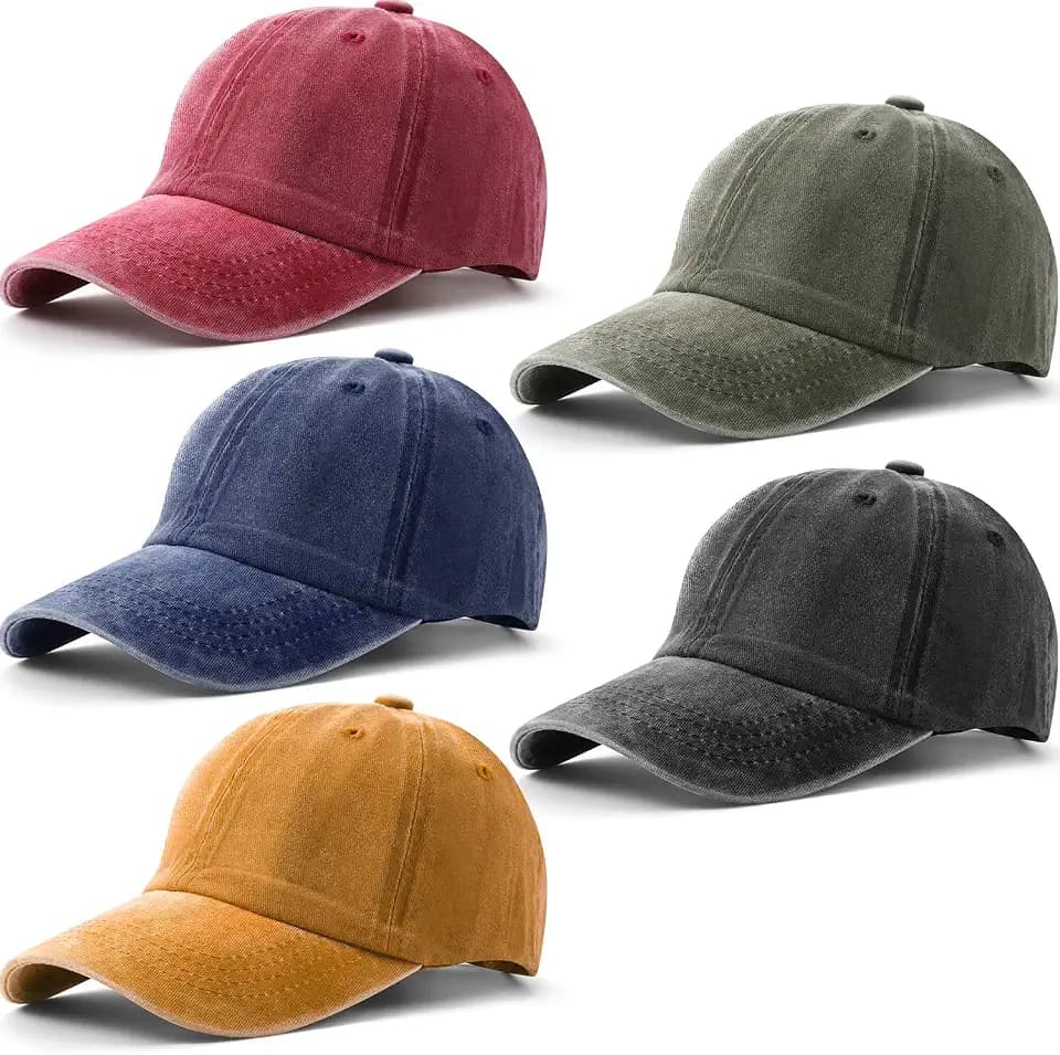 Norme 5 Pcs Cotton Vintage Baseball Cap