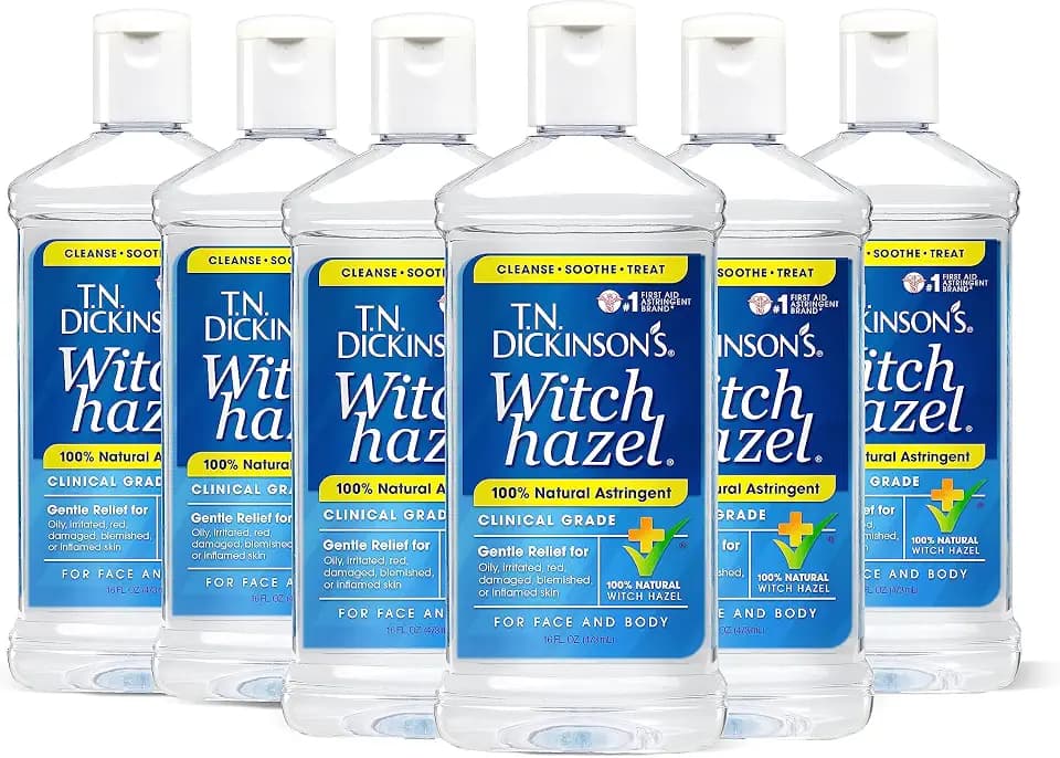 T.N. Dickinson's Astringent | 100% Natural Witch Hazel | 16Fl Oz | 6 Count