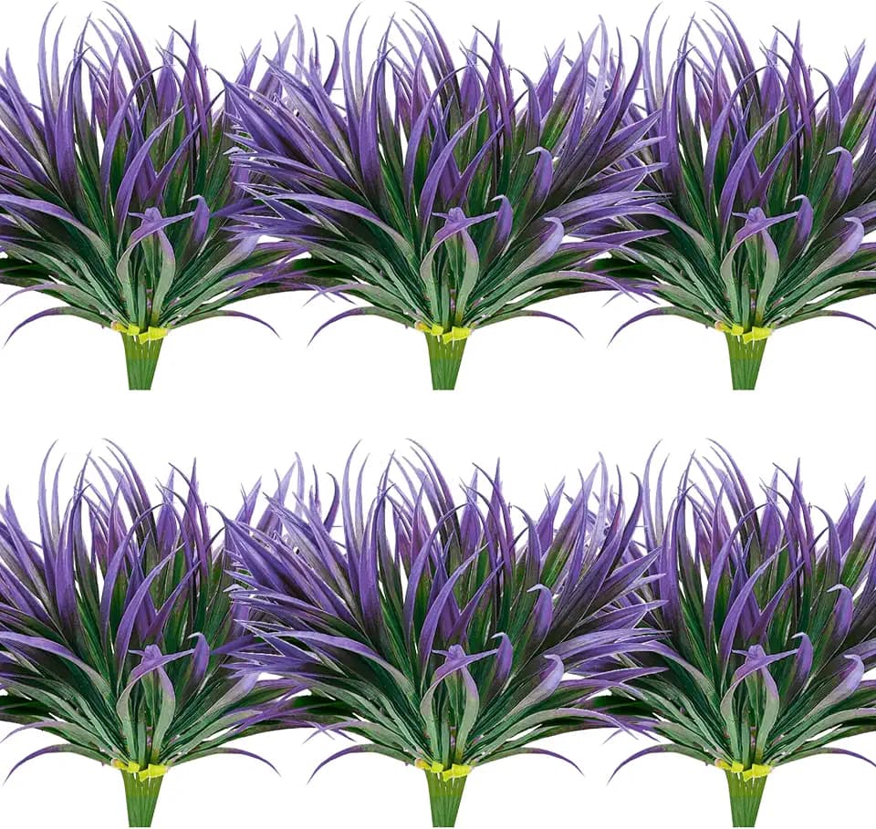 UV Resistant Artificial Plants Outdoor Fake Tropical Plants, 16 Pcs