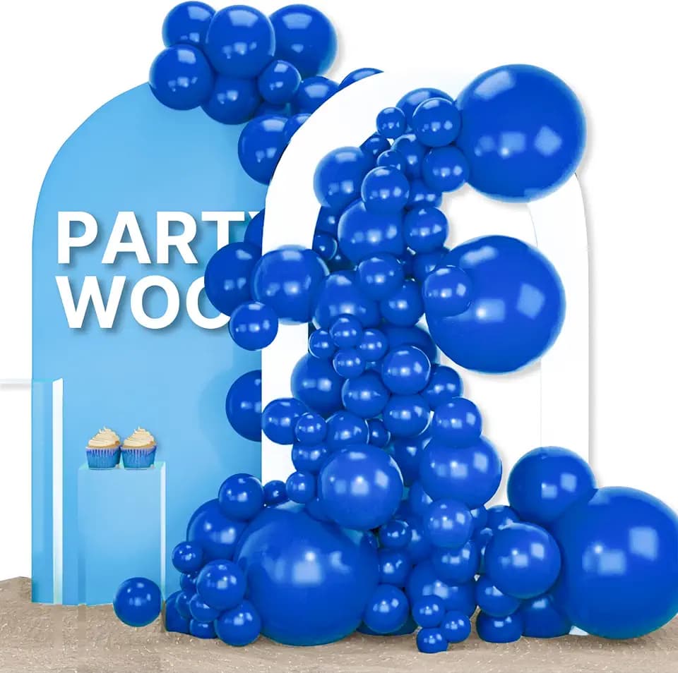 PartyWoo Royal Blue Balloons 155pcs Dark Blue Balloons Different Sizes