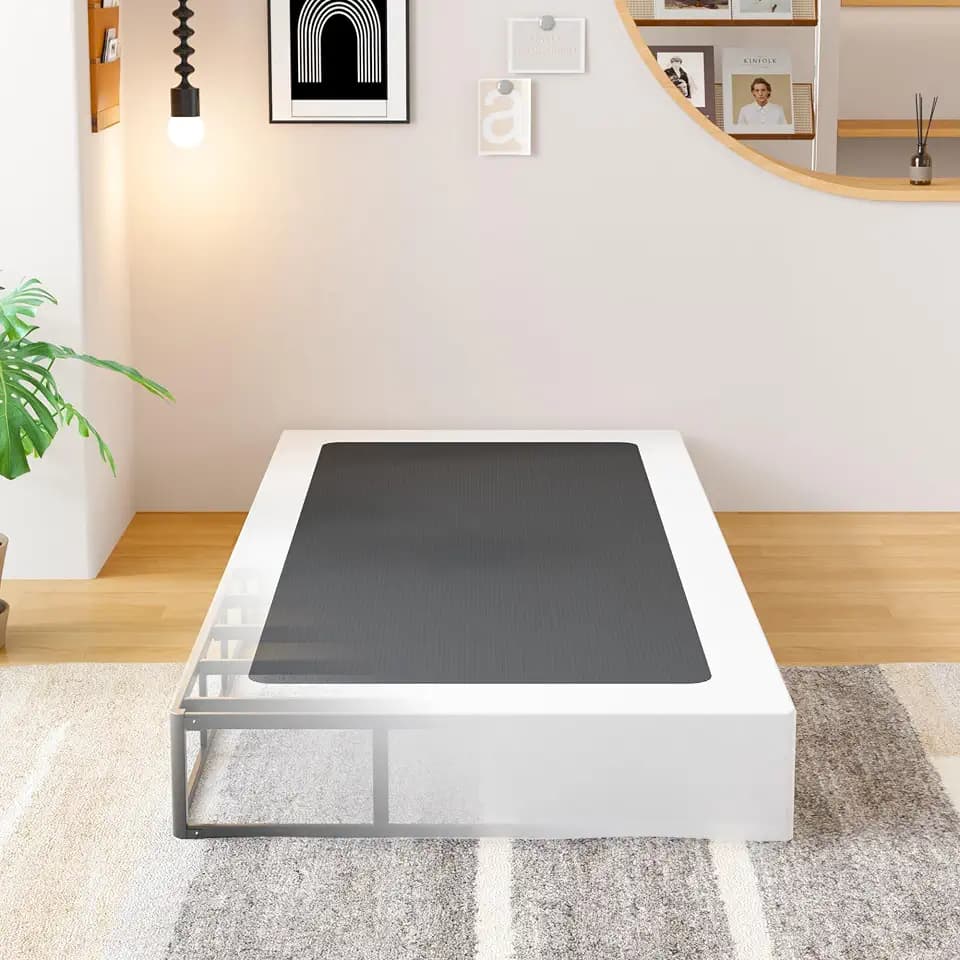 EMODA 9 Inch Twin Box Spring Heavy Duty Bed Base with Fabric Cover
