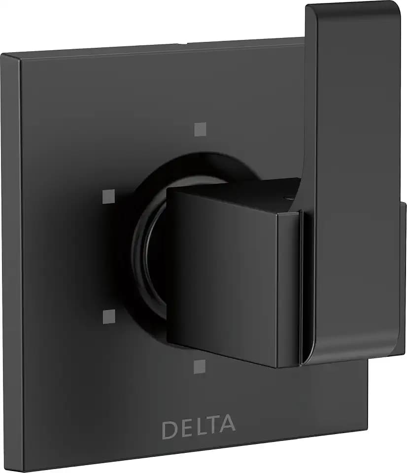 Delta Faucet Ara 6-Setting Shower Handle Diverter Trim Kit, Diverter Valve Trim Kit Black, 6 Way Shower Diverter, Delta Diverter Trim, Matte Black T11967-BL (Valve Not Included)
