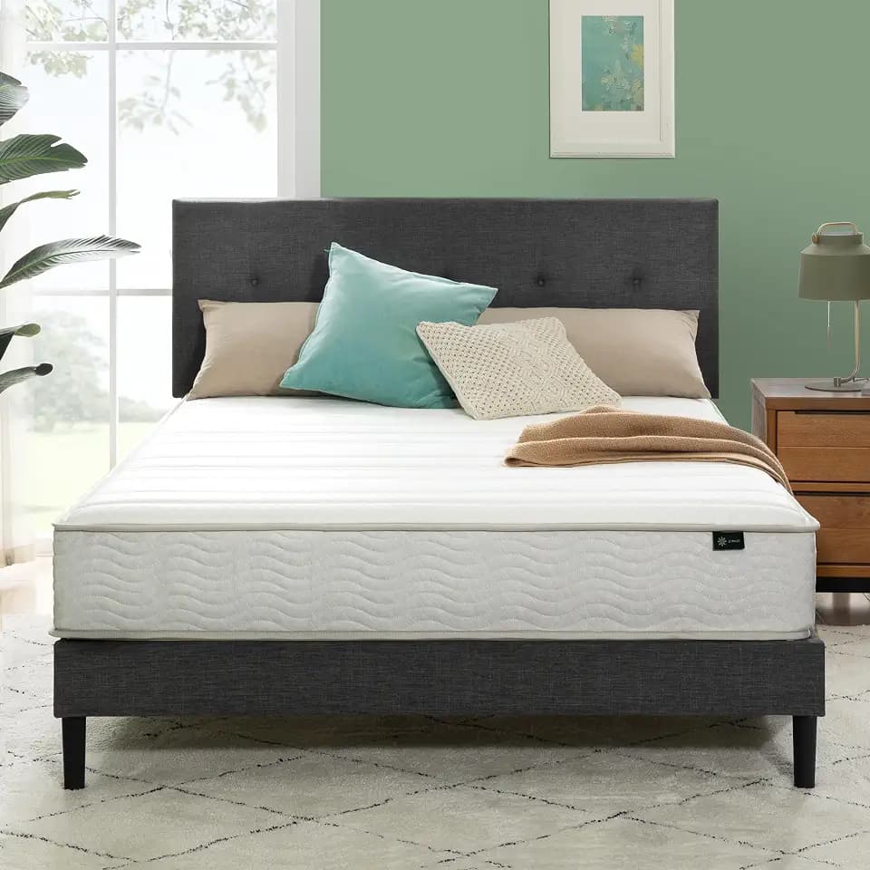 Zinus 8 Inch Full Foam and Spring Hybrid Mattress, Medium Feel