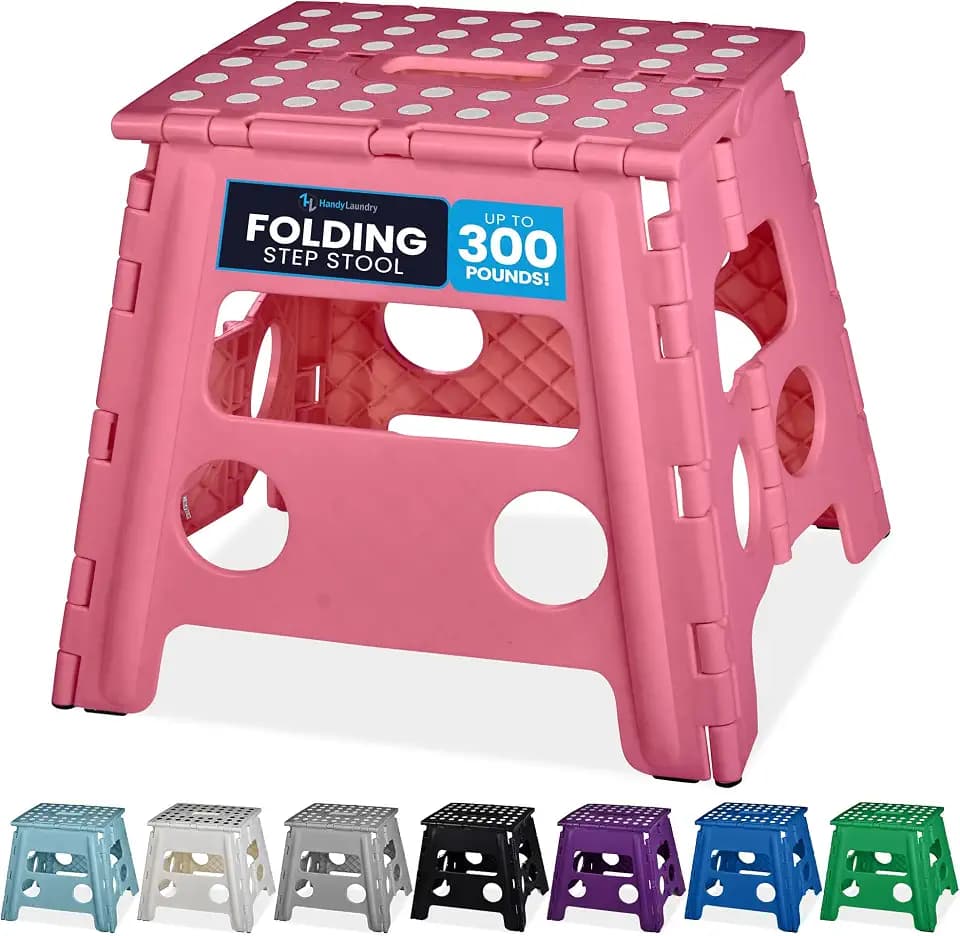 Handy Laundry Folding Step Stool 13 Inch, Sturdy for Adults, Non-Slip
