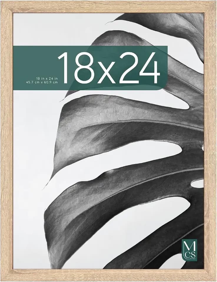 MCS Studio Gallery Poster Frame, 18x24, Natural Woodgrain, 1-Pack