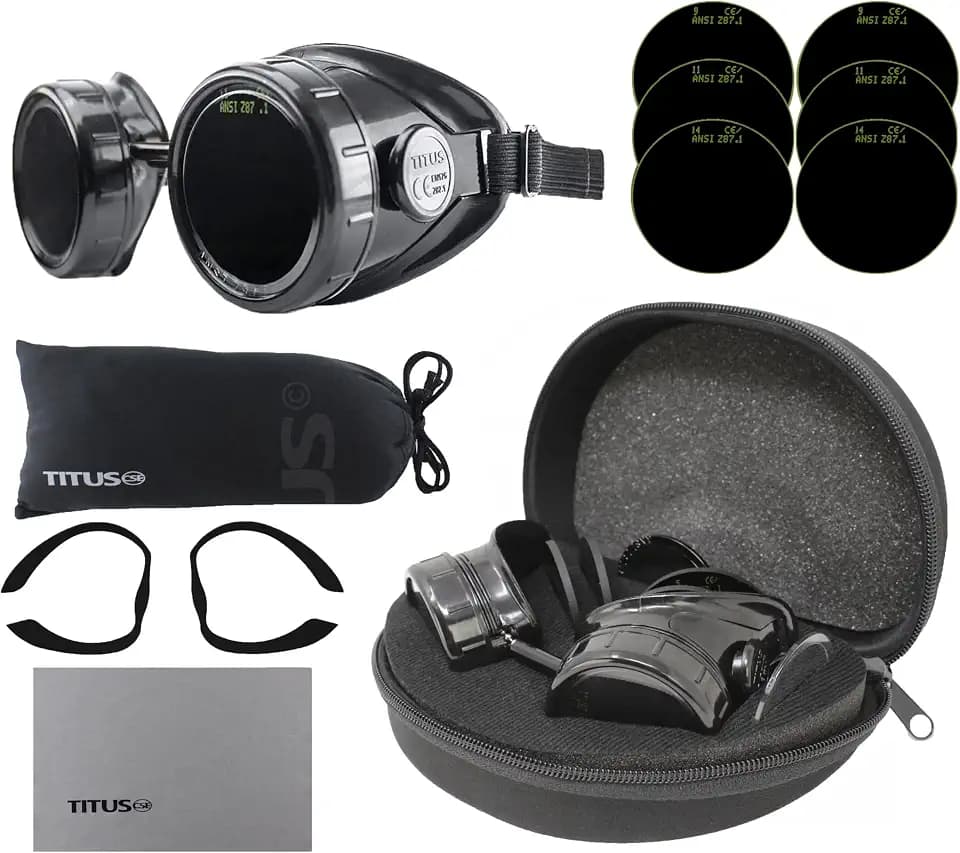 TITUS Cup Type C Frame Industrial Quality Welding Goggles Kit