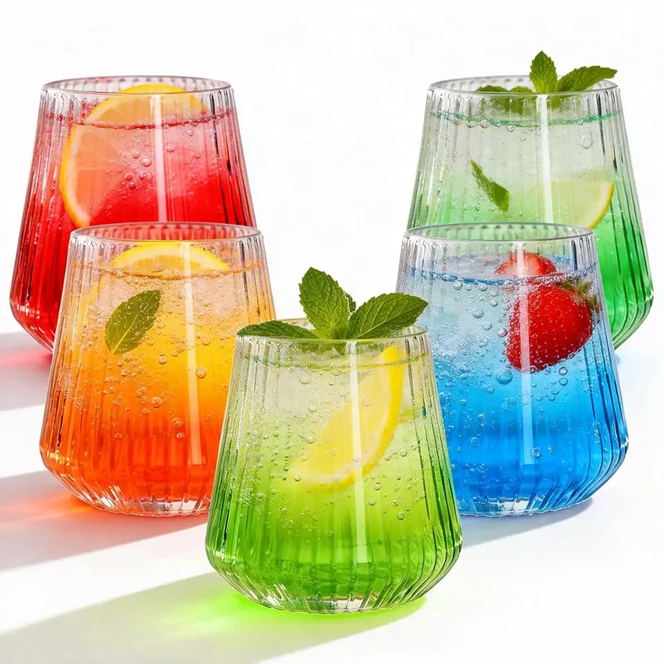 N9R 40PCS Plastic Wine Glasses Disposable,14 oz Cocktail & Spritz Glasses